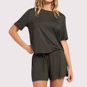 nuuds Pajama Short Set – Darkest Olive, XL